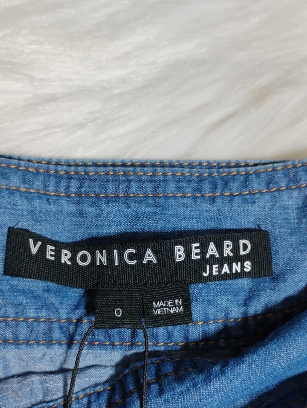SALE! New Veronica Beard Yale Blue Memphis Denim Wrap Ruffle Skirt Sz.0 (C-19) - Picture 7 of 11